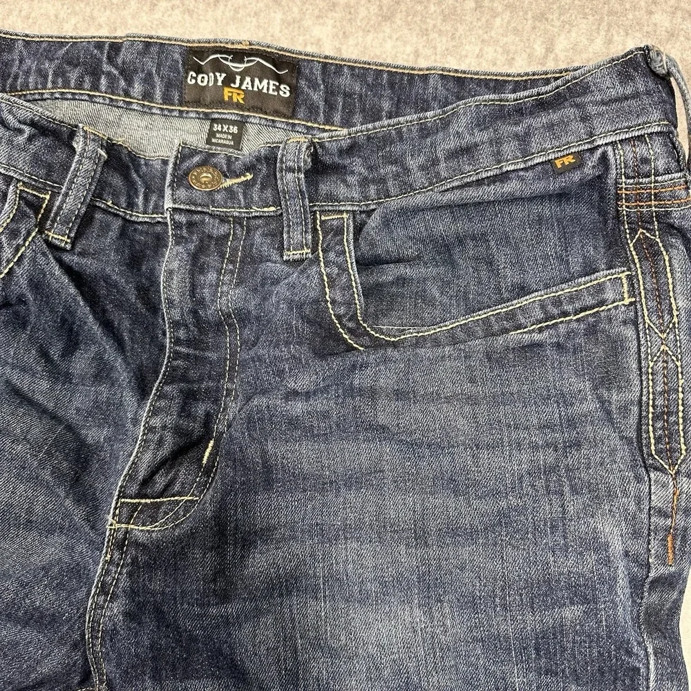 Cody James Fire Resistant FR Bootcut Jeans Men's 34x36 Dark Wash Denim NFPA 2112